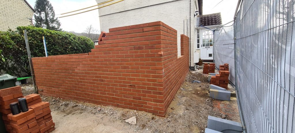 Walls coming up, March 2021