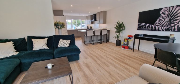 Kitchen and living space, Milford, project photo