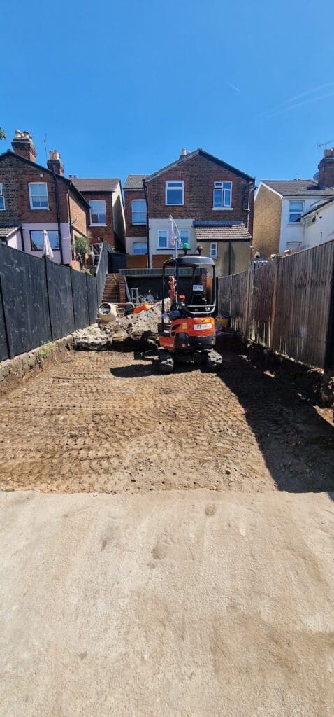 Parking dug out, July 2025